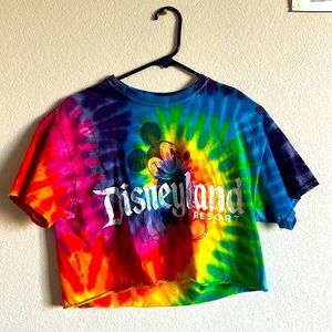 Cropped Tie Dye Disney shirt